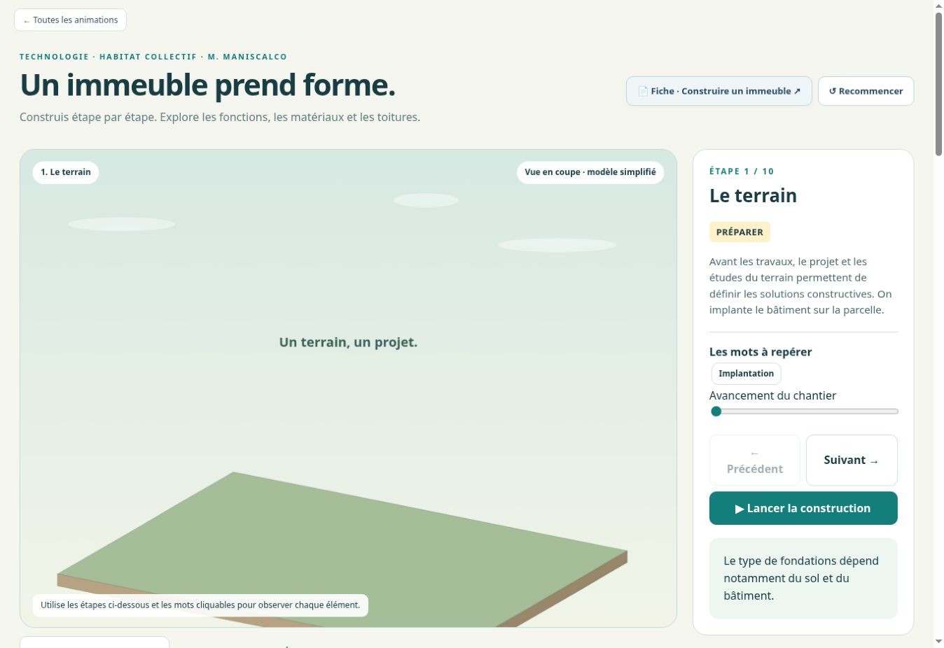 Capture réelle de l’animation : Construire un immeuble